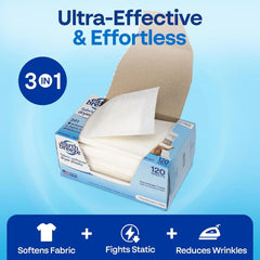 Earth Breeze Fabric Softener Dryer Sheets Fragrance Free (2 Pack) | Hypoallergenic, No Harsh Chemicals, Safe for Sensitive Skin – Static Cling & Wrinkle Reducer – Gentle Fabric Care