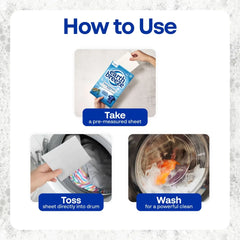 Earth Breeze Fragrance Free Laundry Detergent Sheets - 60 loads: Hypoallergenic, Bleach-Free, Non-Toxic, Dermatologist Tested