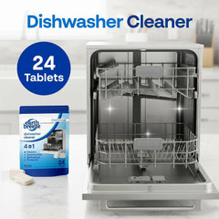 Earth Breeze Dishwasher Cleaner Tablets 4-in-1 Fragrance Free | Cleans, Deodorizes, Refreshes & Protects – Removes Odor, Buildup & Residue – No Harsh Chemicals, Safe for All Dishwashers